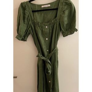 Sleeper Brigitte Linen Mini Dress